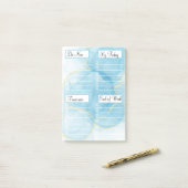 Sky Blue Alcohol Ink Abstract om te doen Lijst N Post-it® Notes (Op bureau)