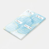 Sky Blue Alcohol Ink Abstract om te doen Lijst N Post-it® Notes (Schuin)