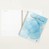 Sky Blue Alcohol Ink Art Painting Planner (Display)