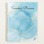 Sky Blue Alcohol Ink Art Painting Planner (Voorkant)