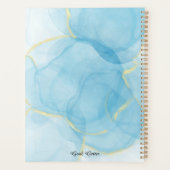 Sky Blue Alcohol Ink Art Painting Planner (Achterkant)