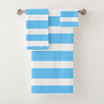 Sky Blue and White Cabana Stripes 