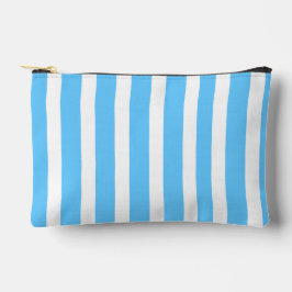 Sky Blue and White Cabana Stripes  Etui