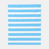 Sky Blue and White Cabana Stripes  Fleece Deken (Voorkant)