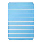 Sky Blue and White Summer Stripes Badmat (Voorkant Verticaal)