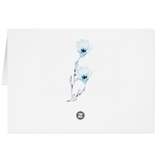 Sky Blue Anemone Bloem Bruiloft (Achterkant Horizontaal)