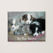 Sky Blue Aussies Puppy Puzzle Legpuzzel (Horizontaal)