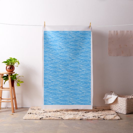 Sky Blue Bark Combed Cotton Stof (Voorbeeld)