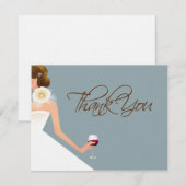 Sky blue bedankt je vrijgezellenfeest coördinaat (Voorkant / Achterkant)