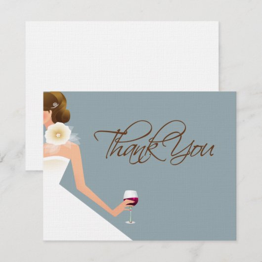 Sky blue bedankt je vrijgezellenfeest coördinaat (Voorkant / Achterkant)