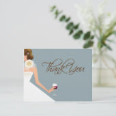 Sky blue bedankt je vrijgezellenfeest coördinaat (Staand voorkant)