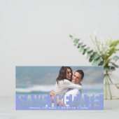 Sky Blue Bekijk de datumkaart door op te slaan Save The Date (Staand voorkant)