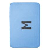 Sky Blue Black Monogram Badmat (Voorkant Verticaal)