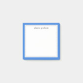 Sky Blue Border Add Name Personalized Post-it® Notes (Voorkant)