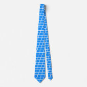 Sky Blue Brick-Patroon Stropdas (Voorkant)