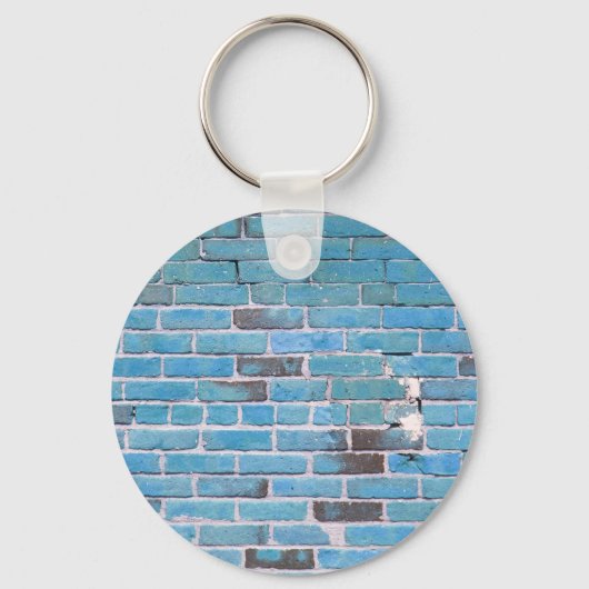 Sky Blue Brick Wall textuur Sleutelhanger (Voorkant)