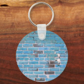 Sky Blue Brick Wall textuur Sleutelhanger (Voorkant)