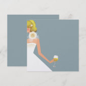 sky blue bridal - doucheuitnodiging kaart (Voorkant / Achterkant)