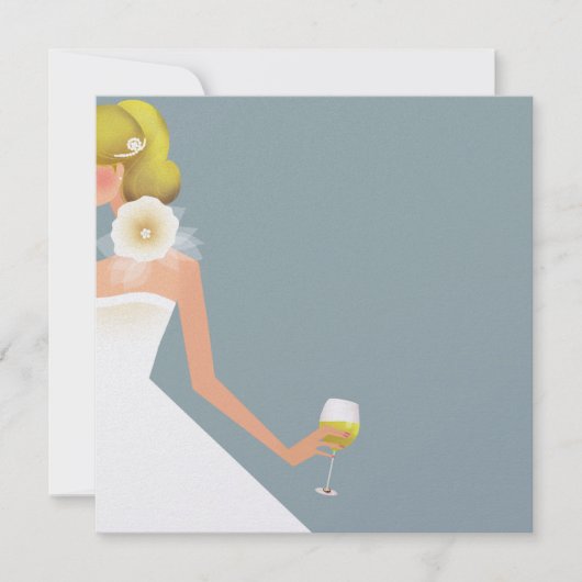 sky blue bridal - doucheuitnodiging kaart (Voorkant)