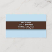 Sky Blue Brown Roos Damask Lace Visitekaartjes (Achterkant)