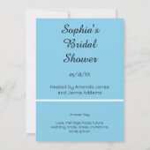 Sky Blue Bruids Word Scramble spel Kaart (Achterkant)