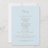 Sky Blue bruiloft details behuizing Kaart (Voorkant)