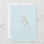 Sky Blue Bruiloft Details II Behuizing Kaart (Achterkant)