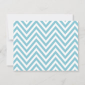  Sky Blue Chevron Wedding RSVP-kaarten RSVP Kaartje (Achterkant)