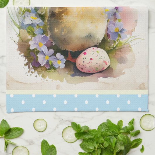 Sky Blue -chic Easter Kitchen Towel Theedoek (Gevouwen)