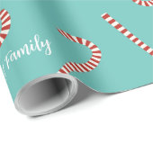 Sky blue Christmas jelly Lollies aangepaste naam Cadeaupapier (Rol Hoek)