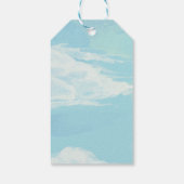 Sky Blue Cloud Baby shower Hartelijk dank Cadeaulabel (Achterkant)