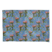 Sky blue cloudy and Flamingo's Repeat Print Kussensloop (Voorkant)