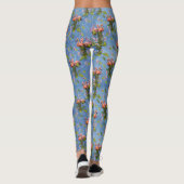 Sky blue cloudy and Flamingo's Repeat Print Leggings (Achterkant)