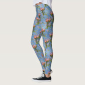 Sky blue cloudy and Flamingo's Repeat Print Leggings (Links)