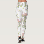 Sky blue cloudy and Flamingo's Repeat Print Leggings (Achterkant)