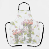 Sky blue cloudy and Flamingo's Repeat Print Schort (Voorkant)