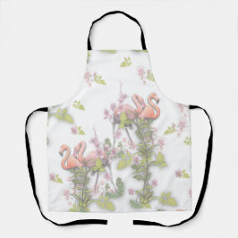 Sky blue cloudy and Flamingo's Repeat Print Schort