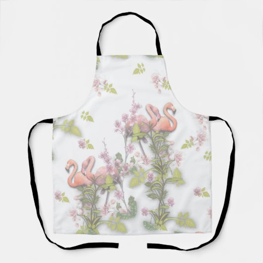 Sky blue cloudy and Flamingo's Repeat Print Schort (Voorkant)