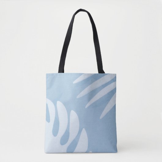 Sky Blue Coastal Palm Leaf Tas (Voorkant)