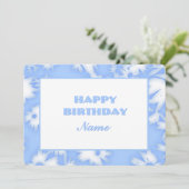 Sky Blue Color Me Daisies Verjaardag Kaart (Staand voorkant)