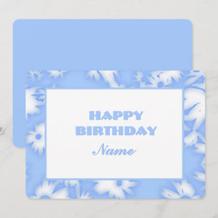Sky Blue Color Me Daisies Verjaardag Kaart