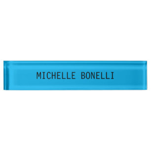 Sky Blue Color Minimalist Plain Legible Modern Naambordje