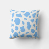Sky Blue Cow Print Decorative Pillow Kussen (Achterkant)