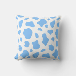 Sky Blue Cow Print Decorative Pillow Kussen