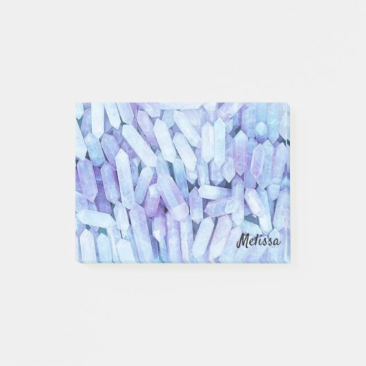 Sky Blue Crystals Persoonlijke naam Post-it® Notes (Voorkant)