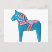 Sky Blue Dala Horse Briefkaart (Voorkant)