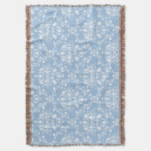 Sky Blue Damask Deken (Voorkant Verticaal)