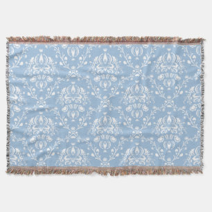 Sky Blue Damask Deken