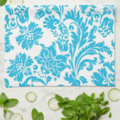 Sky Blue Damask Theedoek (Gevouwen)