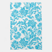Sky Blue Damask Theedoek (Verticaal)
